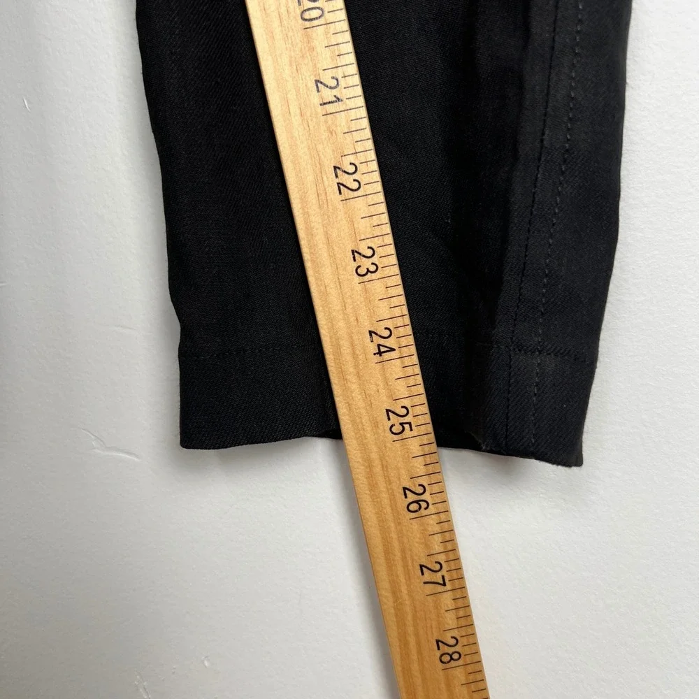 Wilfred Women's 2 Black High Waisted Straight‎ Leg Linen Viscose Work Pants